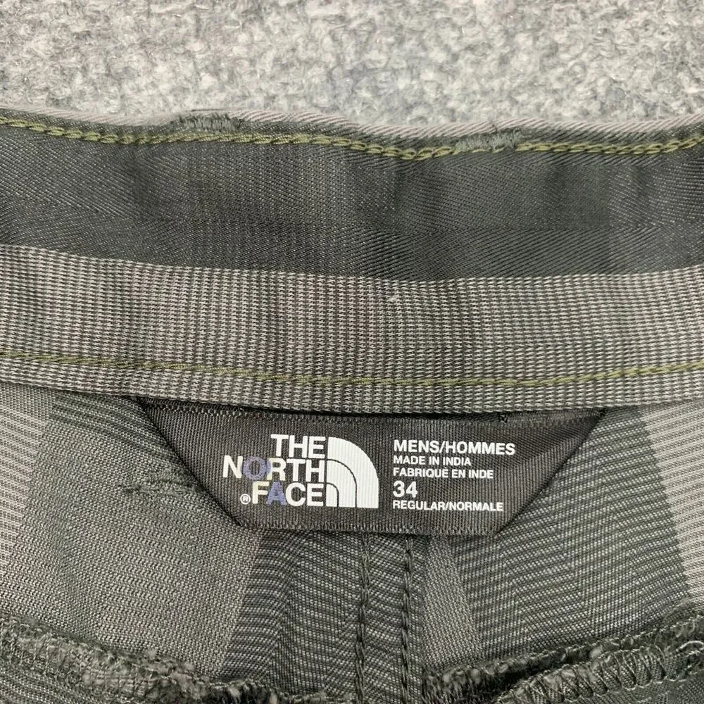 The North Face Narrows Short Mens 34 Gray Striped Stretch Cotton Belt Loops